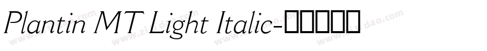 Plantin MT Light Italic字体转换